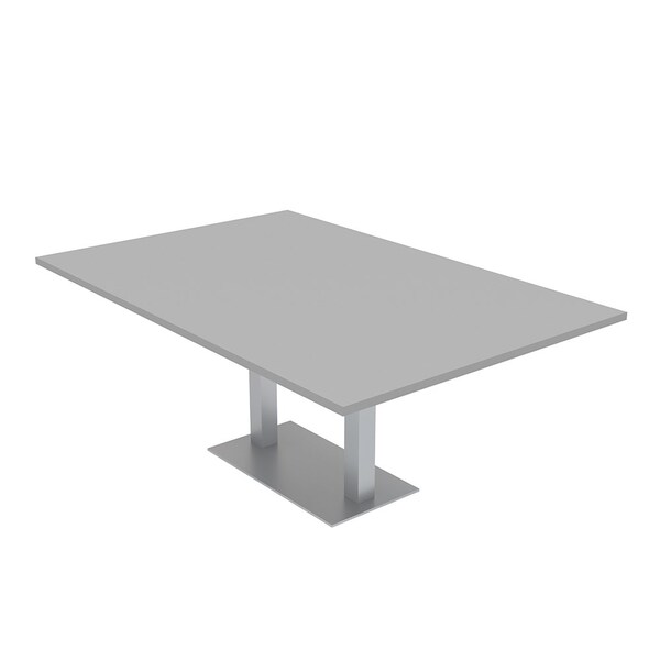 47.25 in W, 84 in L, 29 in H, Engineered Wood Top, Grey